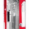 Прозрачная насадка с массажными точками и вибрацией Size Matters - 14 см.