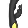 Черный вибратор-кролик Crazy Rabbit - 20 см.
