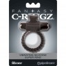Черное эрекционное виброкольцо Vibrating Silicone Super Ring