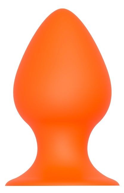 Оранжевая анальная пробка PLUG WITH SUCTION CUP - 13,4 см. 