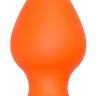 Оранжевая анальная пробка PLUG WITH SUCTION CUP - 13,4 см. 
