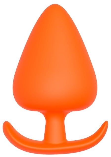 Оранжевая анальная пробка PLUG WITH T-HANDLE - 11,6 см.