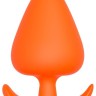 Оранжевая анальная пробка PLUG WITH T-HANDLE - 11,6 см.