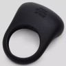 Черное эрекционное виброкольцо Sensation Rechargeable Vibrating Love Ring