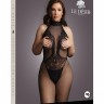 Кэтсьюит с доступом High Neck Fishnet And Lace Bodystocking