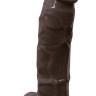 Коричневый фаллоимитатор с мошонкой на присоске 5 Inch Dildo - 17,5 см.