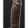 Коричневый фаллоимитатор с мошонкой на присоске 5 Inch Dildo - 17,5 см.
