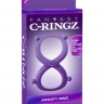Фиолетовое эрекционное кольцо на пенис и мошонку Infinity Ring
