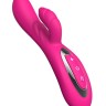 Розовый вибратор Nalone Touch2 с клиторальным стимулятором - 21,8 см.