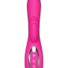 Розовый вибратор Nalone Touch2 с клиторальным стимулятором - 21,8 см.
