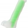 Прозрачно-зеленый фаллоимитатор, светящийся в темноте, Clark Glow - 22 см.