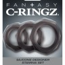 Набор из 3 граненых эрекционных колец C-Ringz Silicone Designer Stamina Set