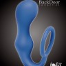 Синее эрекционное кольцо с анальной пробкой Double Pleasure Anal Plug