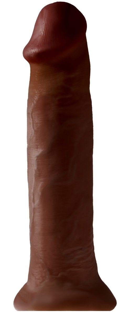 Коричневый фаллоимитатор-гигант на присоске 14" Cock - 36 см.