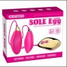Парные розовые виброяца Sole Egg с пультом