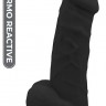 Черный фаллоимитатор на присоске DILDO 8.5INCH - 20 см.