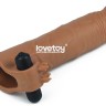 Коричневая вибронасадка-удлинитель на пенис Add 3 Pleasure X Tender Vibrating Penis Sleeve - 19,5 см.