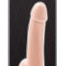 Телесный гладкий фаллоимитатор на присоске с мошонкой Smooth 4 Inch Dildo - 14,6 см.