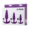Набор из 3 фиолетовых анальных втулок A-toys