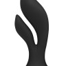 Черный вибромассажёр Aura Double Stimulator - 14,5 см.