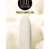 Молочный фактурный мини-вибратор Luxe Compact Vibe Princess - 10,8 см.