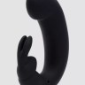 Черный мини-вибратор  кролик  Sensation Rechargeable G-Spot Rabbit Vibrator - 11,4 см.