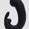 Черный мини-вибратор  кролик  Sensation Rechargeable G-Spot Rabbit Vibrator - 11,4 см.