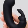 Черный мини-вибратор  кролик  Sensation Rechargeable G-Spot Rabbit Vibrator - 11,4 см.
