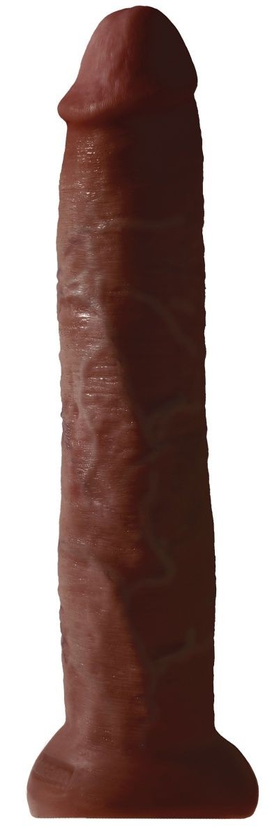 Коричневый фаллоимитатор-гигант на присоске 13" Cock - 33 см.