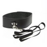 Чёрный ошейник из полиуретана с поводком Collar and Leash