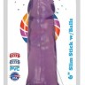 Фиолетовый гелевый фаллоимитатор Slim Stick with Balls - 15,2 см.