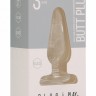 Прозрачная анальная пробка Butt Plug Basic 3 Inch - 7,6 см.