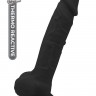Черный фаллоимитатор на присоске DILDO 9.5INCH - 21 см.