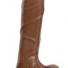 Коричневый фаллоимитатор 9 Inch Super Whopper Dong - 24 см.
