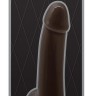 Коричневый гладкий фаллоимитатор на присоске с мошонкой Smooth 4 Inch Dildo - 14,6 см. 
