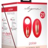 Красное эрекционное виброкольцо Poise с пультом