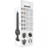 Черный вибратор на мощной присоске Basecock Realistic Vibrator Remote Control - 21 см.