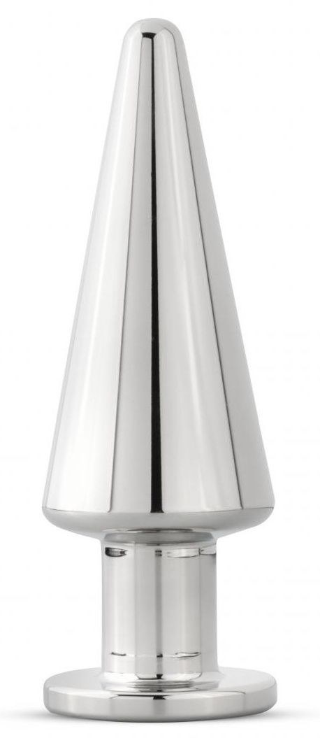 Серебристая анальная пробка Sinner Metal Pointy Buttplug - 11,5 см.