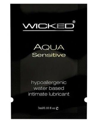 Мягкий лубрикант на водной основе WICKED AQUA Sensitive - 3 мл.