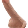 Фаллоимитатор-мулат с мошонкой и присоской 6" Cock with Balls - 17,8 см.
