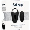 Черное эрекционное кольцо SONO №74 с пультом