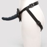 Черный страпон с вибрацией Feel It Baby Strap-On Harness Kit - 17,8 см.