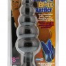 Чёрная анальная ёлочка на ножке BENDABLE BUTT RATTLER - 20,3 см.