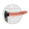 Вибромассажер телесного цвета 7" Vibrating Cock - 20 см.