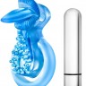 Голубое эрекционное виброкольцо 10 Function Vibrating Tongue Ring