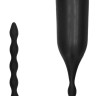 Черный стимулятор уретры с вибрацией и электростимуляцией Urethral Sounding Plug