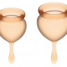 Набор оранжевых менструальных чаш Feel good Menstrual Cup