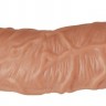 Телесная насадка на фаллос с отверстием для мошонки EXTREME SLEEVE - 17,6 см.