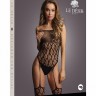 Ажурный тедди с чулками Strapless Crotchless Teddy With Stockings
