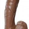 Коричневый фаллоимитатор Big Glans Dong - 19 см.